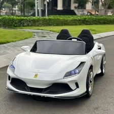 Двухместный детский электромобиль M 6197 EBLR-1 (24V) Ferrari, белый фото 37