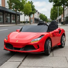 Двухместный детский электромобиль M 6197 EBLR-3 (24V) Ferrari, красный фото 37