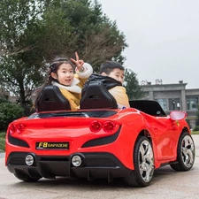Двухместный детский электромобиль M 6197 EBLR-3 (24V) Ferrari, красный фото 41