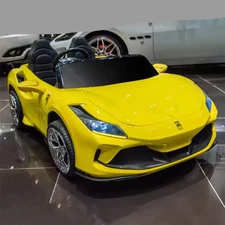 Двухместный детский электромобиль M 6197 EBLR-6 (24V) Ferrari, желтый фото 11