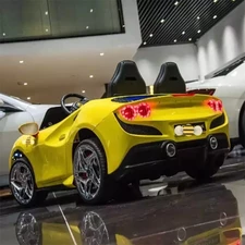 Двухместный детский электромобиль M 6197 EBLR-6 (24V) Ferrari, желтый фото 31