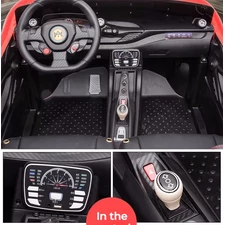 Двухместный детский электромобиль M 6197 EBLR-6 (24V) Ferrari, желтый фото 53