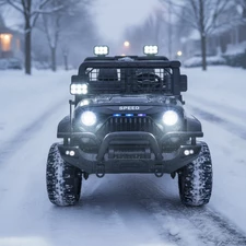 Двухместный детский электромобиль M 6270 EBLR-2 (24V) джип, EVA колеса, черный фото 14