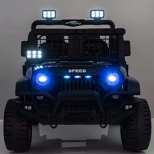 Двухместный детский электромобиль M 6270 EBLR-2 (24V) джип, EVA колеса, черный фото 41