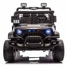 Двухместный детский электромобиль M 6270 EBLR-2 (24V) джип, EVA колеса, черный фото 63