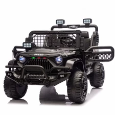 Двухместный детский электромобиль M 6270 EBLR-2 (24V) джип, EVA колеса, черный фото 71