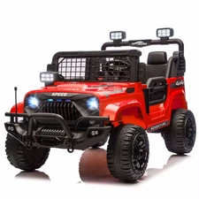 Двухместный детский электромобиль M 6270 EBLR-3 (24V) джип, EVA колеса, красный фото 86