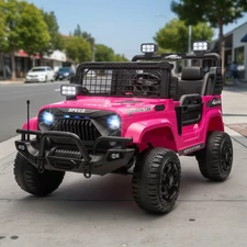 Двухместный детский электромобиль M 6270 EBLR-8 (24V) джип, EVA колеса, розовый