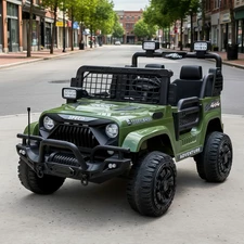 Двухместный детский электромобиль M 6270 EBLR-10 (24V) джип, EVA колеса, хаки