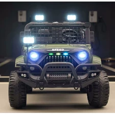 Двухместный детский электромобиль M 6270 EBLR-10 (24V) джип, EVA колеса, хаки фото 14