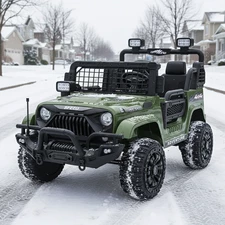 Двухместный детский электромобиль M 6270 EBLR-10 (24V) джип, EVA колеса, хаки купить