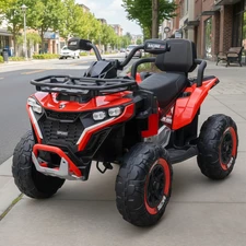 Детский квадроцикл M 6272 EBLR-3 (24V) с пультом управления, мягкое сиденье, красный фото 14