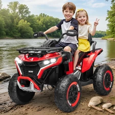 Детский квадроцикл M 6272 EBLR-3 (24V) с пультом управления, мягкое сиденье, красный купить