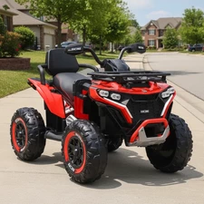 Детский квадроцикл M 6272 EBLR-3 (24V) с пультом управления, мягкое сиденье, красный фото 37