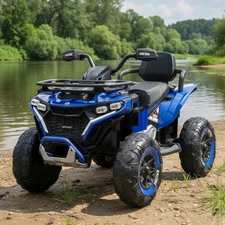 Детский квадроцикл M 6272 EBLR-4 (24V) с пультом управления, мягкое сиденье, синий купить