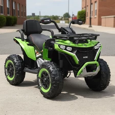 Детский квадроцикл M 6272 EBLR-5 (24V) с пультом управления, мягкое сиденье, зеленый