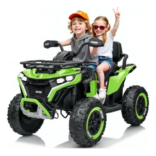 Детский квадроцикл M 6272 EBLR-5 (24V) с пультом управления, мягкое сиденье, зеленый фото 31