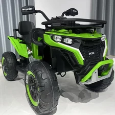 Детский квадроцикл M 6272 EBLR-5 (24V) с пультом управления, мягкое сиденье, зеленый фото 37