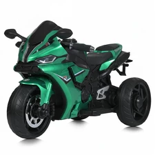 Детский мотоцикл M 5823 ELS-5 Yamaha зеленый, автопокраска, кожаное сиденье