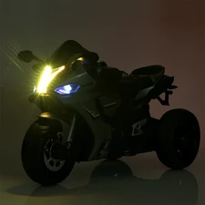 Детский мотоцикл M 5823 ELS-5 Yamaha зеленый, автопокраска, кожаное сиденье фото 41