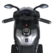 Детский мотоцикл M 5823 EL-11 Yamaha серый, 2 мотора, кожаное сиденье фото 63