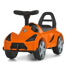 Детская каталка - толокар M 6299-7 оранжевая, музыка, свет