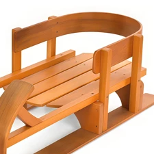 Деревянные санки JSXQ-23 со спинкой фото 14