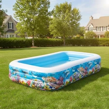 Детский надувной бассейн Intex 58485, 305 х 183 х 56 см., тропический риф