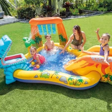 Надувной игровой центр Intex 57444 с горкой, 249 х 191 х 109 см., Динозавры фото 14