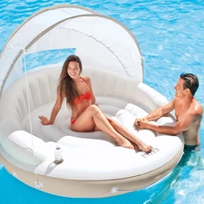 Надувной матрас Intex 58292 плот, 199 х 150 х 190 см., с навесом фото 14