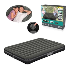 Надувная велюр кровать Bestway 6716S, 203 х 152 х 25 см., с электронасосом