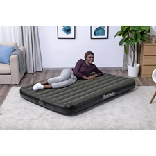 Надувная велюр кровать Bestway 6716S, 203 х 152 х 25 см., с электронасосом купить