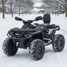Детский квадроцикл M 6080 EBLR-2 черный, с пультом управления