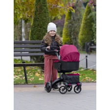 Коляска для куклы Carrello Gloria 9631A Deep red бордовая фото 37