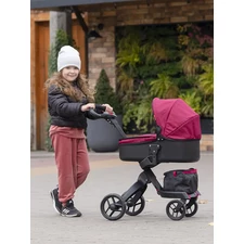 Коляска для куклы Carrello Gloria 9631A Deep red бордовая фото 41