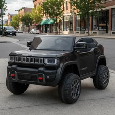 Двухместный детский электромобиль джип JJ 2500 EBLR-2 (24V) черный, 4 мотора, пульт 2.4G