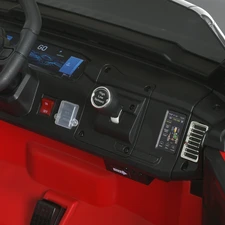 Двухместный детский электромобиль джип JJ2500EBLR-3(24V) красный, 4 мотора, пульт 2.4G фото 31