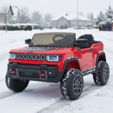 Двухместный детский электромобиль джип JJ 2500 EBLR-3 (24V) красный, 4 мотора, пульт 2.4G купить