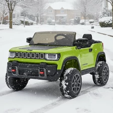 Двухместный детский джип JJ 2500 EBLR-5 (24V) зеленый, 4 мотора, пульт 2.4G фото 14