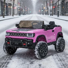 Двухместный детский джип JJ 2500 EBLR-8 (24V) розовый, 4 мотора, пульт 2.4G фото 41