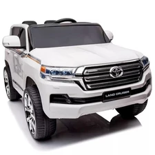 Детский электромобиль джип JJ 2022 EBLR-1 (24V) Toyota белый, мягкое сиденье фото 14