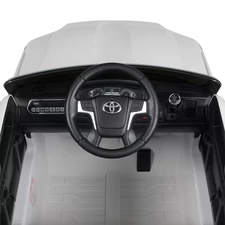 Детский электромобиль джип JJ 2022 EBLR-1 (24V) Toyota белый, мягкое сиденье фото 18