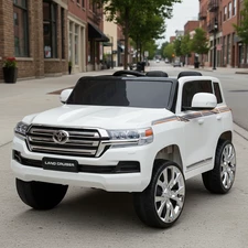 Детский электромобиль джип JJ 2022 EBLR-1 (24V) Toyota белый, мягкое сиденье купить