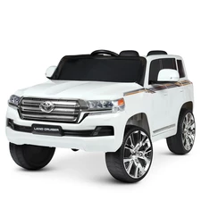 Детский электромобиль джип JJ 2022 EBLR-1 (24V) Toyota белый, мягкое сиденье фото 71