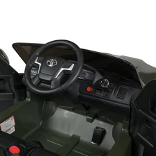 Детский электромобиль джип JJ 2022 EBLR-10 (24V) Toyota хаки, мягкое сиденье фото 18