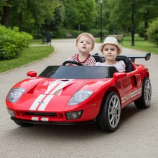 Двухместный детский электромобиль M 6107 (2) ABLR-3 (24V) красный, Ford, надувные резиновые колеса