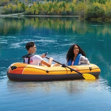 Надувная лодка Intex 66313 трехместная, Challenger 3 Set, 295 х 137 х 43 см.