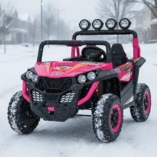 Двухместный детский электромобиль M 6058 EBLR-8 (24V) Багги розовый, 4 мотора