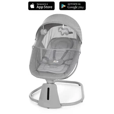 Убаюкивающий центр - шезлонг 8018 серый, с пультом управления