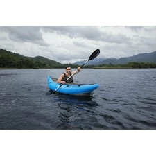 Надувная лодка - байдарка Bestway 65115, одноместная, Cove Champion, 275 х 81 см. фото 37